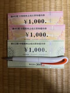 ビックカメラ、コジマ　株主優待セット3000円分のサムネイル