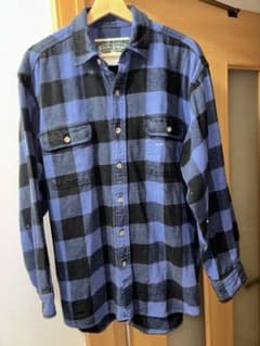 Field & Stream フィールドストリーム ネルシャツ L 青黒のサムネイル