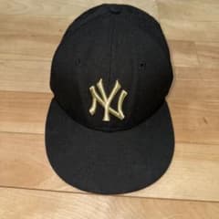 New Era NYロゴ ベースボールキャップ 黒のサムネイル