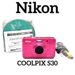 単三電池稼働♪ Nikon COOLPIX S30 pink - メルカリ