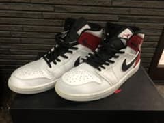 NIKEナイキ Airエアジョーダン1 AJ1 ホワイトレッドのサムネイル