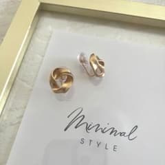 NO.173 3点999円！ セレクトイヤリング マットゴールドねじれ小ぶりのサムネイル