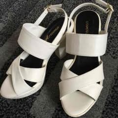 はるか様 専用   ヒール♡サンダル  白のサムネイル
