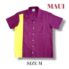 MAUI 半袖シャツ Mサイズ パープル/イエローのサムネイル