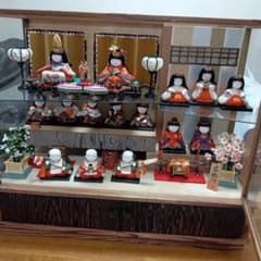 人間国宝 初代原米州作 雛人形 木目込み人形 昭和レトロ ケース付き
