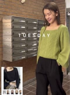 licco様　Alia green volume sleeve knitのサムネイル