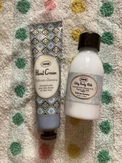 SABON ハンドクリーム・シルキーボディミルク デリケート・ジャスミンのサムネイル