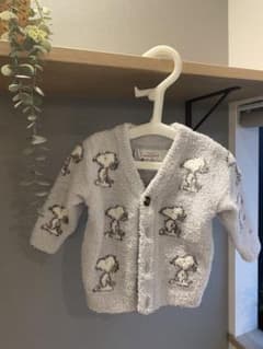 ジェラートピケ　ベビー　カーディガン　スヌーピー