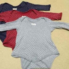 さんぼ様専用☆ロンパ肌着3枚セット 80のサムネイル