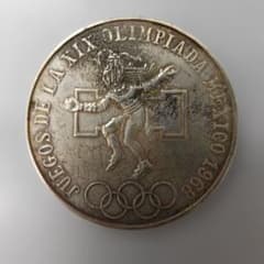 1968年 メキシコオリンピック 記念25ペソ銀貨 - メルカリ