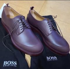 HUGO BOSS 本革 ドレスシューズ　ダークブラウンのサムネイル
