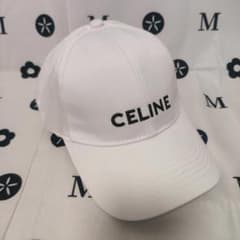 CELINE ベースボールキャップ ホワイト - メルカリ