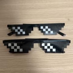 モザイクサングラス 6ドットメガネ パーティー グッズ ピクセルのサムネイル