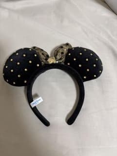 東京ディズニー ミッキー耳カチューシャ 黒と金のサムネイル