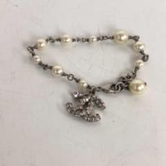 CHANEL シャネル ココマーク フェイクパール ブレスレット バングル