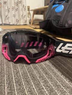 リアット バイク用 ゴーグル ピンク/黒のサムネイル