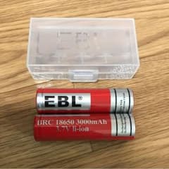 【新品】リチウムイオン電池 18650 2本のサムネイル
