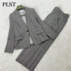 ✨美品✨プラステ スーツ セットアップ ノーカラー グレンチェック 本