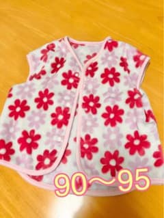 【美品】女の子 大判花柄スリーパー♡⃛90-95のサムネイル
