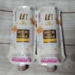 〖新品2本セット〗ぬれた肌に使うボディ乳液　金木犀　ビオレu 詰め替えのサムネイル