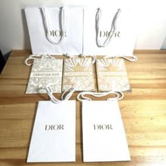 Dior ショップ袋 7点セット ③ ホワイト ホリデー限定デザイン まとめ
