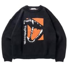 Tightbooth ニット ブラック 23fwBITE KNIT SWEATE - メルカリ