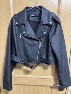 ZARA ブラック ライダースジャケット Lのサムネイル