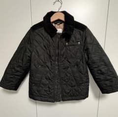 Burberryバーバリーキッズ ブラック キルティングジャケット 6歳