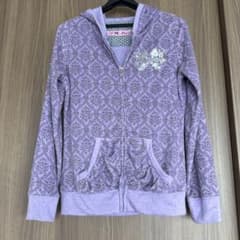 ダマスク柄 パープル パーカーのサムネイル
