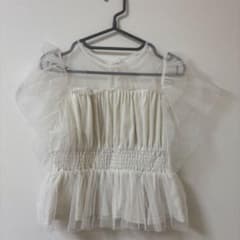 シフォンフリルノースリーブトップスのサムネイル