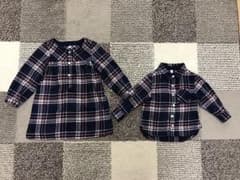 無印良品  おそろいチェック  チュニック100  シャツ80のサムネイル