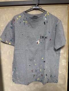 ディオール ペイント加工 Tシャツ グレー M 21ss - メルカリ
