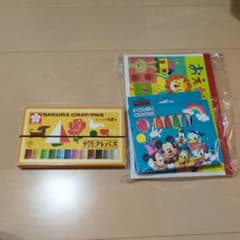 サクラクレパス 12色 ＆ ディズニー クレヨン セットのサムネイル