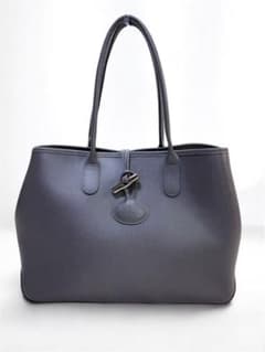 LONGCHAMP ロンシャン ロゾ トートバッグ グレー レザー A4収納可