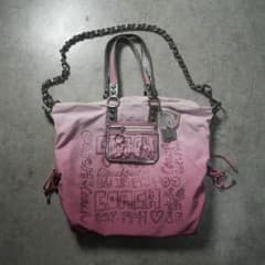 y2k ギャル COACH ラインストーン チェーンショルダーバッグ ポピー 