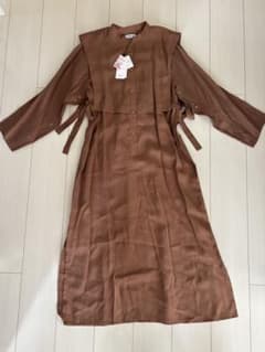 新品タグ付き⭐︎FLASH BLUE 2way シャツワンピース ブラウンのサムネイル