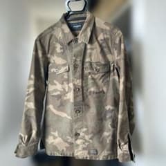 ナノユニバース 迷彩柄 ミリタリーシャツジャケット S カモフラ ストレッチのサムネイル