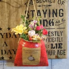 リメ缶の寄せ植え④のサムネイル