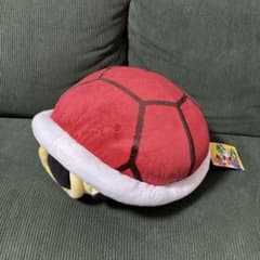 【新品未使用】スーパーマリオ 特大サイズ ぬいぐるみ こうら 赤