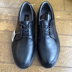 し*ー様 メンズ 26cm 4E ハッシュパピー ブラックレースアップシューズ
