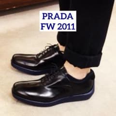 【9】2011 FW PRADA プラダ ラバーシューズ ブラック ネイビー