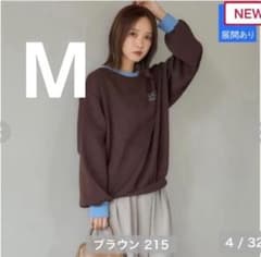 しまむら 田中里奈 配色スウェット M 新品 mysacloset ブラウンのサムネイル