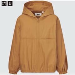 UNIQLO U フーデッドブルゾン 150cm キャメルオレンジのサムネイル