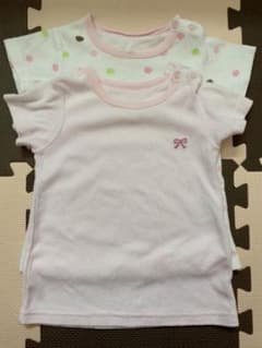 ★引っ越しセール★70 80 パイル地 パジャマ Tシャツ ２枚セットのサムネイル