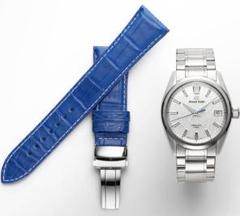 Grand Seiko レザーストラップ 青 市川海老蔵セレクト 22mm