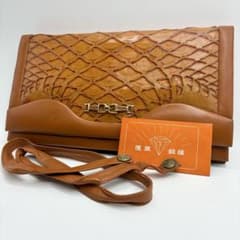 極希少】センザンコウ バッグ 2way ゴールド金具 エキゾチックレザー