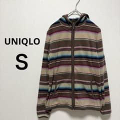 UNIQLO ユニクロ マイクロフリース パーカー ボーダー 柄 レディース Ｓ