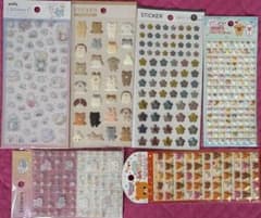 シール ステッカー まとめ売り 6枚セット 動物 キャラクターのサムネイル