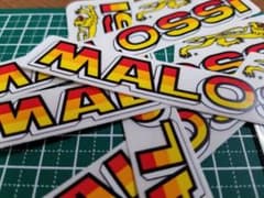 MALOSSI マロッシステッカー130㎜×30㎜×6枚のサムネイル