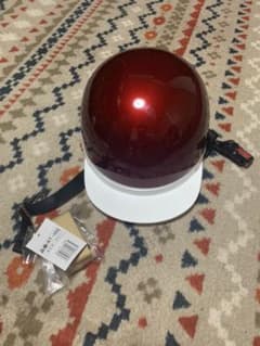 半ヘルメット　赤  125cc以下　新品のサムネイル